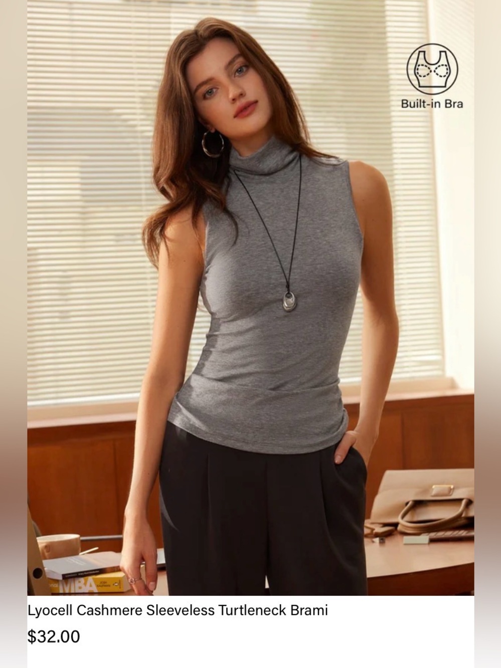 OGL Gray Sleeveless Turtleneck Brami